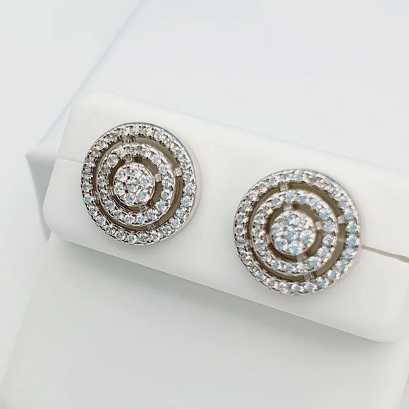 925 Sterling Silver Cubic Zirconia Earrings, U19254839 - Picture 7 of 11